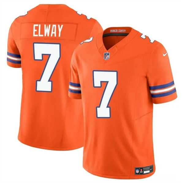 Men & Women & Youth Denver Broncos #7 John Elway Orange F.U.S.E. Mile High Collection 1977 Throwback Vapor Limited Football Stitched Jersey